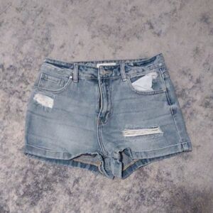 PacSun | Blue Distressed Jean Shorts